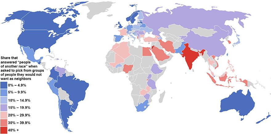 28 - Greatest And Lowest Racial Tolerance By Country