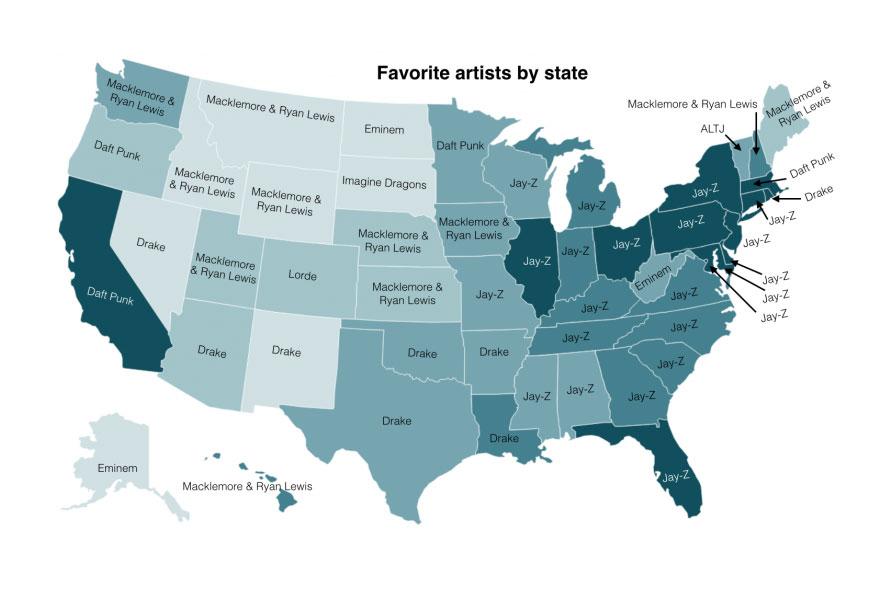 37 - The Most-Listened-To Artist In Every US State
